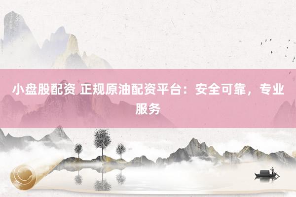 小盘股配资 正规原油配资平台：安全可靠，专业服务