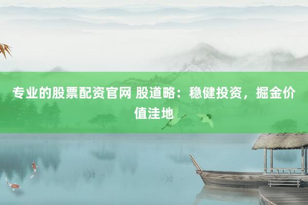 专业的股票配资官网 股道略：稳健投资，掘金价值洼地
