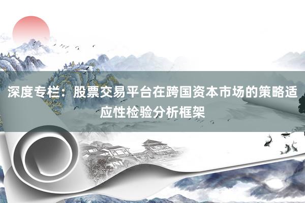 深度专栏：股票交易平台在跨国资本市场的策略适应性检验分析框架